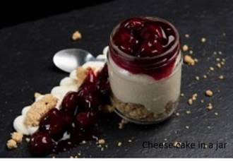 Cheese cake in a jar